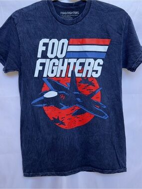 Foo Fighters Graphic Tee - Navy with Red & White Accents